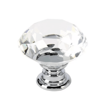 Tirador Metalico Cristal Trasparente 3.5cms